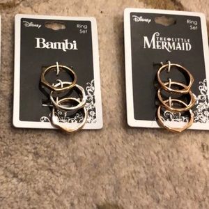 Disney Stackable Trio Rings Bambi & Little Mermaid